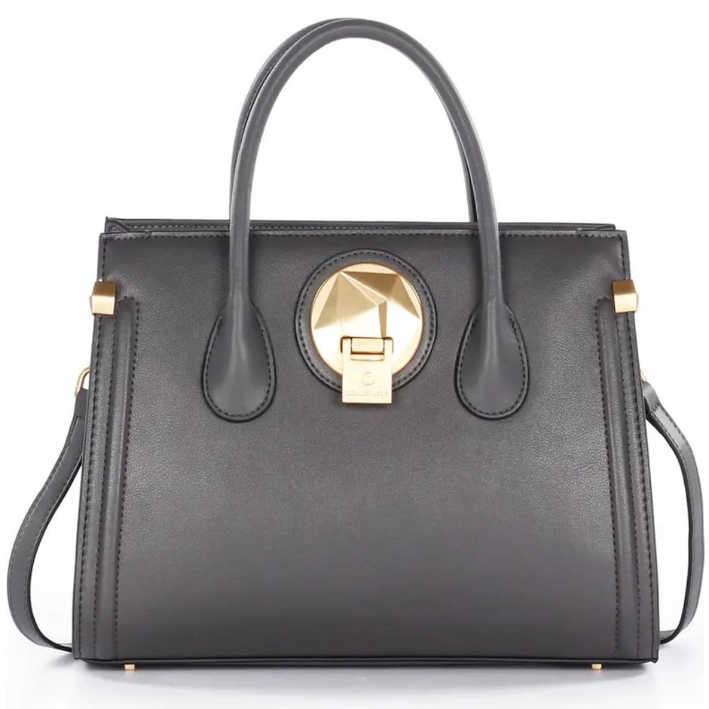 🎁Celine Dion Octave Leather Satchel Grey